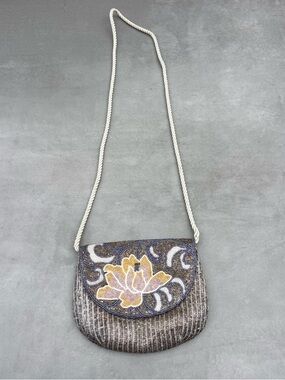 Vintage Beaded Crossbody Purse